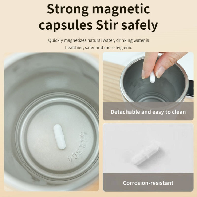 Self-Stirring Coffee Mug with LED Temperature Display