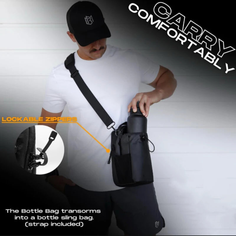Magnetic Crossbody Water Bottle & Phone Holder Bag