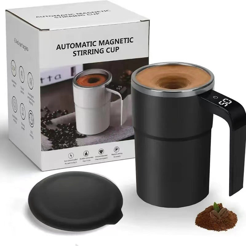 Self-Stirring Coffee Mug with LED Temperature Display