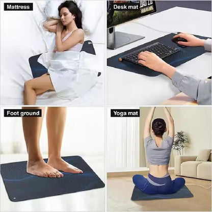 60X90CM Grounding Mat Yoga with Cord Earthing Conductive Energy Pad for EMF Protection & Grounding Solutions for Healthy Living